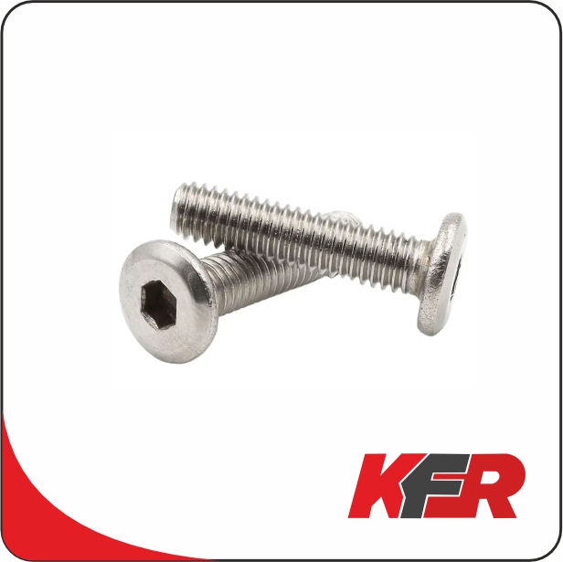 Винт мебельный с плоской головкой и внутренним шестигранником (оцинованный)